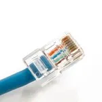A close up of the side of an ethernet cable